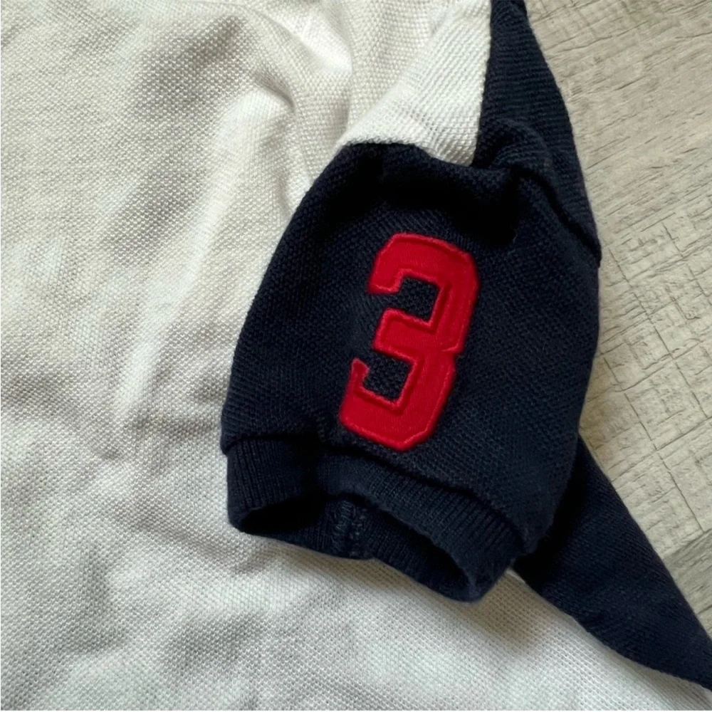 RALPH LAUREN Baby Polo Bodysuit American Flag Color Blocked Size 6 months